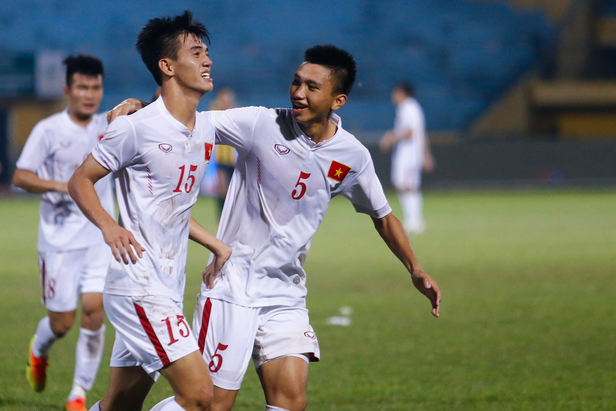 Tại giải châu Á, U19 Việt Nam đã giành hai thắng lợi trước Bắc Triều Tiên và chủ nhà Bahrain. (Ảnh: Minh Chiến/Vietnam+)